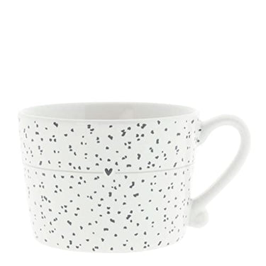 Bastion Collections Tasse, Becher LITTLE DOTS mit Punkten weiß für 300ml Keramik im Sale